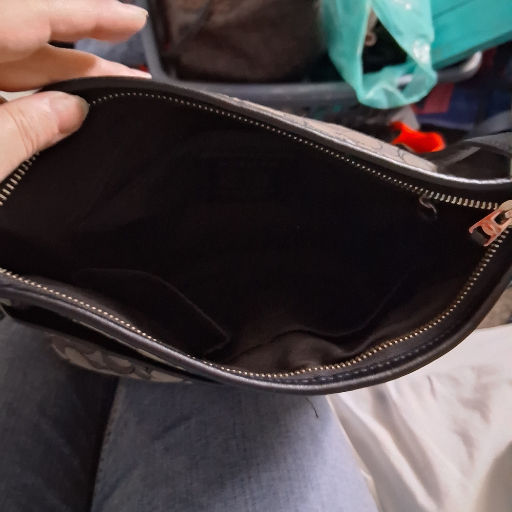 Coach Dark Grey And Black Signature Tote - Picture 2 of 2